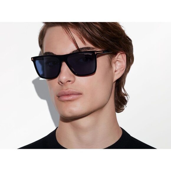 Tom Ford Accessories - Tom Ford TF0832 Fletcher Square Sunglasses Blue Black OS